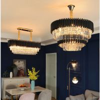 简约后现代客厅吊灯新款轻奢大气别墅灯具餐厅卧室水晶吊灯别墅灯