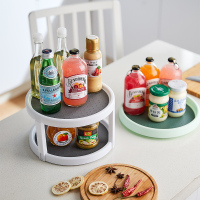 厨房调料旋转置物架台面调味品调味料化妆转盘收纳神器客厅多功能