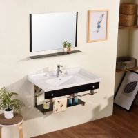 挂墙式洗脸盆卫浴洗面盆小户型洗手盆钢化玻璃盆浴窒柜陶瓷台上盆