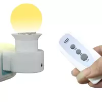 led遥控小夜灯卧室插电床头灯喂奶灯节能创意插座灯调光遥控灯头
