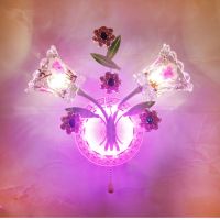 现代简约创意壁灯床头灯彩色led水晶卧室客厅过道楼梯墙壁灯