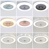 2020超薄风扇灯隐形吊扇灯餐厅风扇灯卧室灯现公室家用吸顶灯