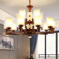 新中式吊灯客厅灯中国风中式餐厅吊灯 led复式吊灯复古卧室灯具