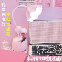 led充电台灯学生护眼学习写字防近视usb插电卧室床头灯喂奶小夜灯