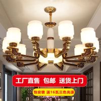 新中式客厅吊灯锌合金复古书房餐厅中国风工程复式楼吊灯灯