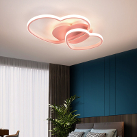 主卧室灯简约现代温馨浪漫心形创意ins少女风格儿童房led吸顶灯