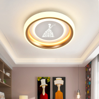 儿童房吸顶灯公主现代简约创意卡通led温馨烂漫女孩房间灯卧室灯