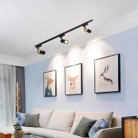 北欧轨道灯家用明装天花led射灯服装店创意客厅背景墙商用导轨灯