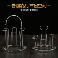 杯架不锈钢水杯挂架玻璃杯奶瓶沥水倒挂置物架茶杯架带沥水盘