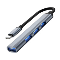 科洛昂 USB-C 3.0+2.0HUB 铝合金小四口 超薄迷你集线器 T461