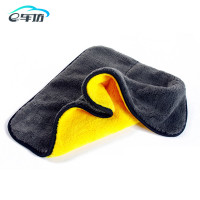 e车坊 新款车用加厚吸水双色包边擦车抛光打蜡清洁洗车超细纤维毛巾 CS-332