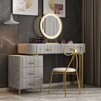 化妆桌梳妆台卧室简约现代小户型网红北欧轻奢化妆台欧因