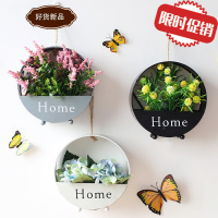 铁艺壁挂花盆家居阳台客厅咖啡厅店铺墙上花架挂墙花篮墙面装饰品定制欧因