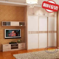 整体衣柜榻榻米酒柜鞋柜推拉定做走入式板式家具卧室家具定制 白色 组装欧因