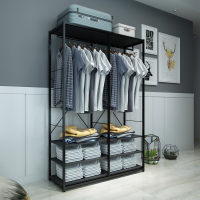 衣架落地卧室挂衣架简约现代衣帽间衣服收纳架柜简易衣帽架置物架欧因
