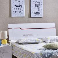 床头板简约现代床头靠背板双人床头1.5米1.8经济型白色烤漆床头板欧因