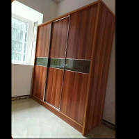 推拉衣柜滑衣柜直销低价成都出包边衣柜橡木色印花板式柜简约欧因