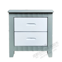 橡木床头柜 出租房家具 出租房床头柜 软床床头柜墨白欧因