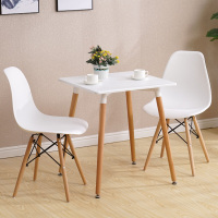 简约洽谈接待会客谈判4S奶茶店桌椅组合小户型餐桌办公室休闲圆桌欧因