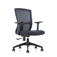 集恒网布电脑椅人体工学办公椅子职员椅现代简约家用舒适转椅子黑色橙色欧因