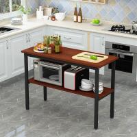 厨房桌子切菜桌简易作台长条餐桌多层长桌置物架微波炉储物架欧因