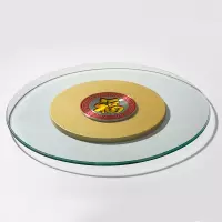 玻璃转盘圆桌餐桌旋转转盘家用桌子带转盘底座欧因