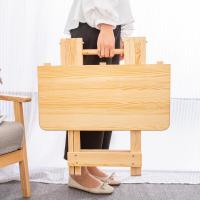 便携式实木折叠桌餐桌家用简易小桌子吃饭户外摆摊租房学习桌欧因