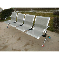 精装时尚4人位机场排椅铁连体候诊排椅银行公共休息座椅候车椅车站长椅子公园椅长椅子带靠背欧因