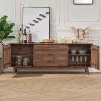 全实木餐边柜 北美黑胡桃木餐边柜 置物柜 无辅料欧因