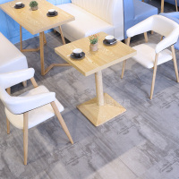 奶茶店桌椅组合简约清新西餐沙发双人靠墙卡座沙发欧因