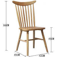 北欧实木餐椅温莎椅现代简约客厅家用靠背椅子牛角椅批量餐厅椅子欧因