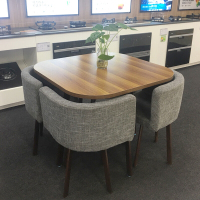 简约洽谈桌店铺会客桌椅办公室休闲北欧小圆桌方餐桌接待桌椅组合欧因