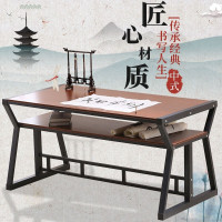 书法桌书画桌毛笔专用写字台双层简易书桌办公桌培训绘画桌国学桌欧因