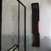 蚂蚁乐居奢华系列智能花洒不锈钢淋浴屏智能恒温明装淋雨器淋沐喷头家用花洒套装黑色