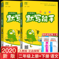 全套2本 通城学典 小学语文默写能手二年级上册+下册 人教版 配套部编版 小学2年级语文字音词语句段同步练习教辅图书
