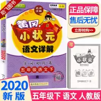 2020新版 黄冈小状元语文详解五年级下册人教版 教材同步字词句段篇讲解 小学5年级下课文解读教材解析课前课后练习辅导资