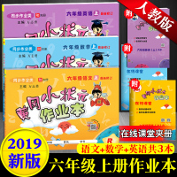 2019正版 六年级上册语文数学同步训练 人教版黄冈小状元作业本天天练课时练语文数学英语全套3本六年级上册 黄冈小状元六