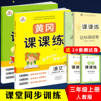 2019人教版 三年级上册语文数学书同步训练 黄冈课课练天天练课时练语文数学一课一练2本送三年级上册试卷 黄冈课课练三年