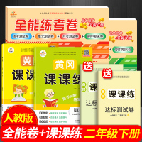 二年级下册试卷 全套6本人教版二年级下册同步试卷全能练考卷小学二年级下册语文数学试卷+黄冈课课练二年级下册同步训练 一课