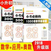 小学数学知识大全 68所题库 小考必做300道奥数题300道应用题1000道数学基础题全套3本 小学六年级数学小升初总