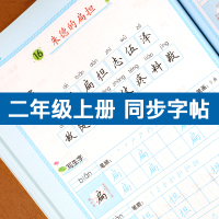 二年级上册字帖 2020部编人教版教材小学语文同步写字本铅笔硬笔书法小学生练字帖临摹正楷字帖二年级上册同步训练字帖 二年