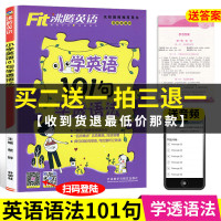 2020版沸腾英语小学英语101句学透语法 附赠MP3光盘1张 小学三四五六年级英语专项练习册 小学英语语法专项训练名师