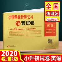 2020年小学毕业升学复习18套试卷英语人教版小升初6升7年级试卷含答案 十八套融合提炼复习巩固知识点各版本适用全国通用