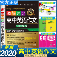 图解速记高中英语作文万能答题模板2020 必背词汇句型高中版2020高考英语口袋书复习资料教辅书 pass绿卡图书高考英