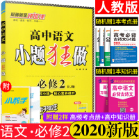 恩波教育2020新版小题狂做高中语文必修2人教版高一语文小题专项练习小题狂做高中语文必修二同步辅导练习册资料书小题狂做语