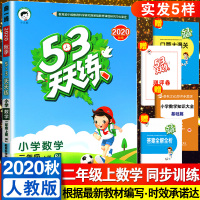 2020秋版53天天练二年级上册数学人教部编版小学2年级上册数学课本同步练习册 五三天天练二年级口算题卡计算能手辅导资料