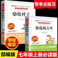 2册原著正版骆驼祥子海底两万里初中生课外书必读七年级下册初一小学版四五六年级7 世界名著青少年 书籍凡尔纳经典