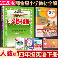 2020新薛金星小学教材全解4四年级下册英语全解/配人教版pep四年级下册英语书课本教材全解教辅工具书小学教材全解四年级