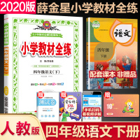 2020春 四年级下册语文小学教材全练4年级下教材全解解读薛金星 四年级下册语文专项同步强化训练练习册单元期末试卷测试卷