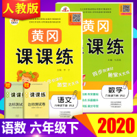 2020春新版黄冈课课练六年级下六年级下册语文数学书一课一练人教版小学生六年级下册试卷侧试卷测试卷语文数学书同步训练练习